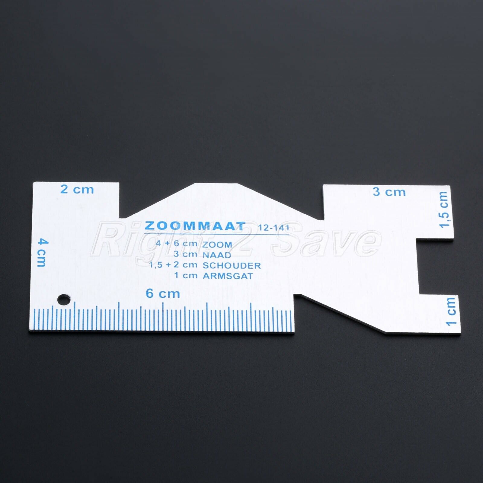 Metal Sewing Measuring Gauge Ruler 9.8x4cm Double Side DIY Sewing Quilting Craft