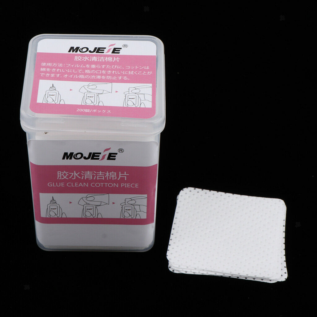 200 lot Eyelash Glue Cleaning Wipes Nail Polish Lips Cosmetic Cleaner Pads