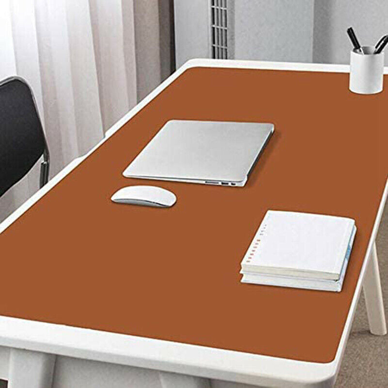 Natural Cork&Leather Office Desk Mat 31.5 Inch X15.7 Inch Mouse Pad Smooth EasP8
