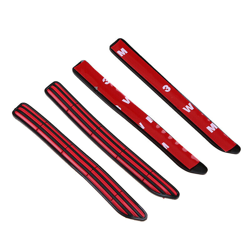 4x Universal Car Anti Collision Side Door Edge Guard Rubber Strip Red+Black