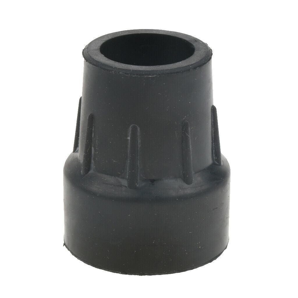 4x 25mm Black Trekking Hiking Pole Rubber Tips Feet Cover End Caps Protector