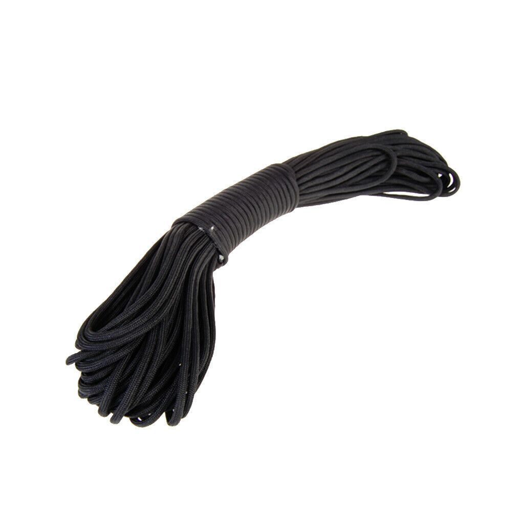 100ft Paracord 550 Parachute Cord 7 Strand Outdoor Survival Black