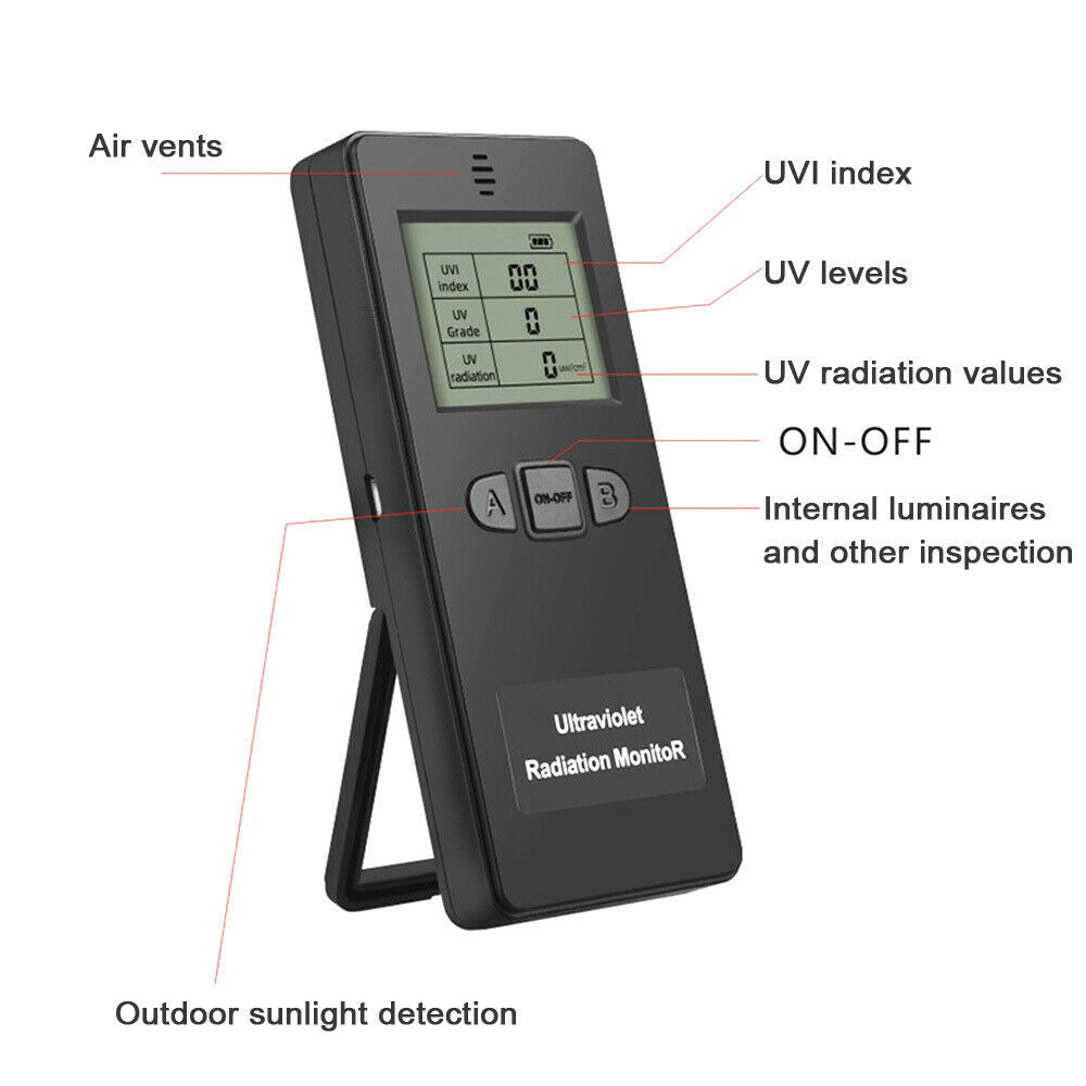 KF-90 Digital Ultraviolet Radiation Detector UV UVI EMF Meter Illumination Test