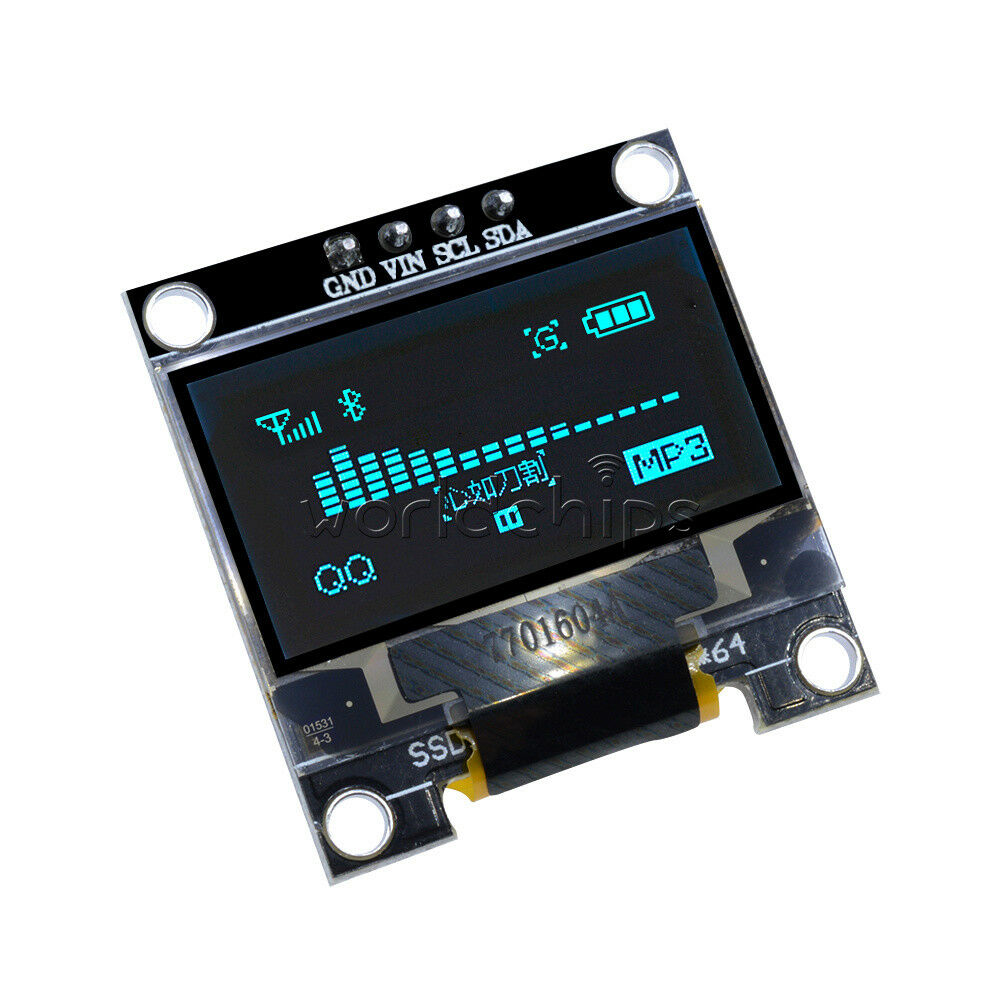 I2C IIC 0.96" Serial 128X64 128*64 Blue OLED LCD LED Display Module for Arduino