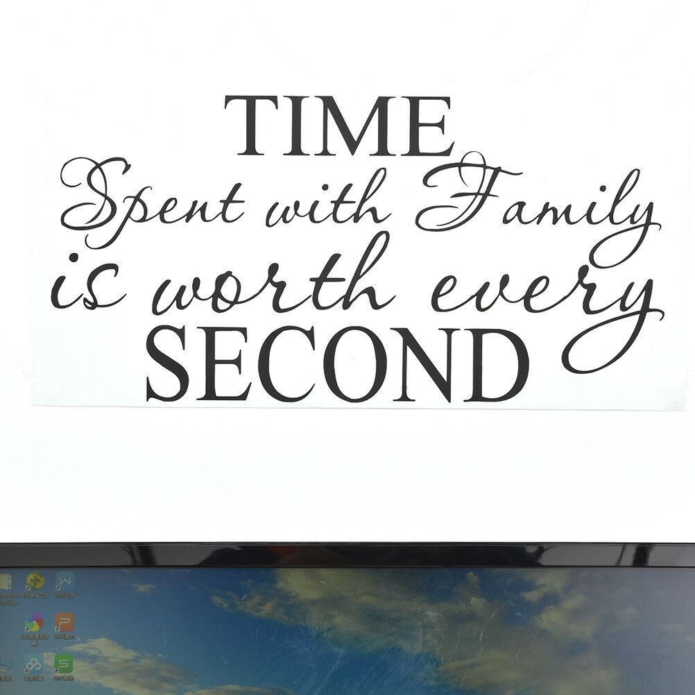 1pc time spent with family is worth every second art wall stickers home d.l8