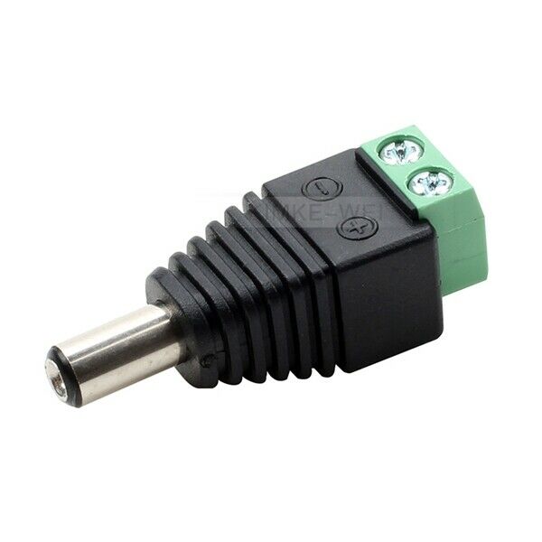 10x Male 5.5x2.1mm DC Power Jack Adapter Terminal Plug Connector No Solder New