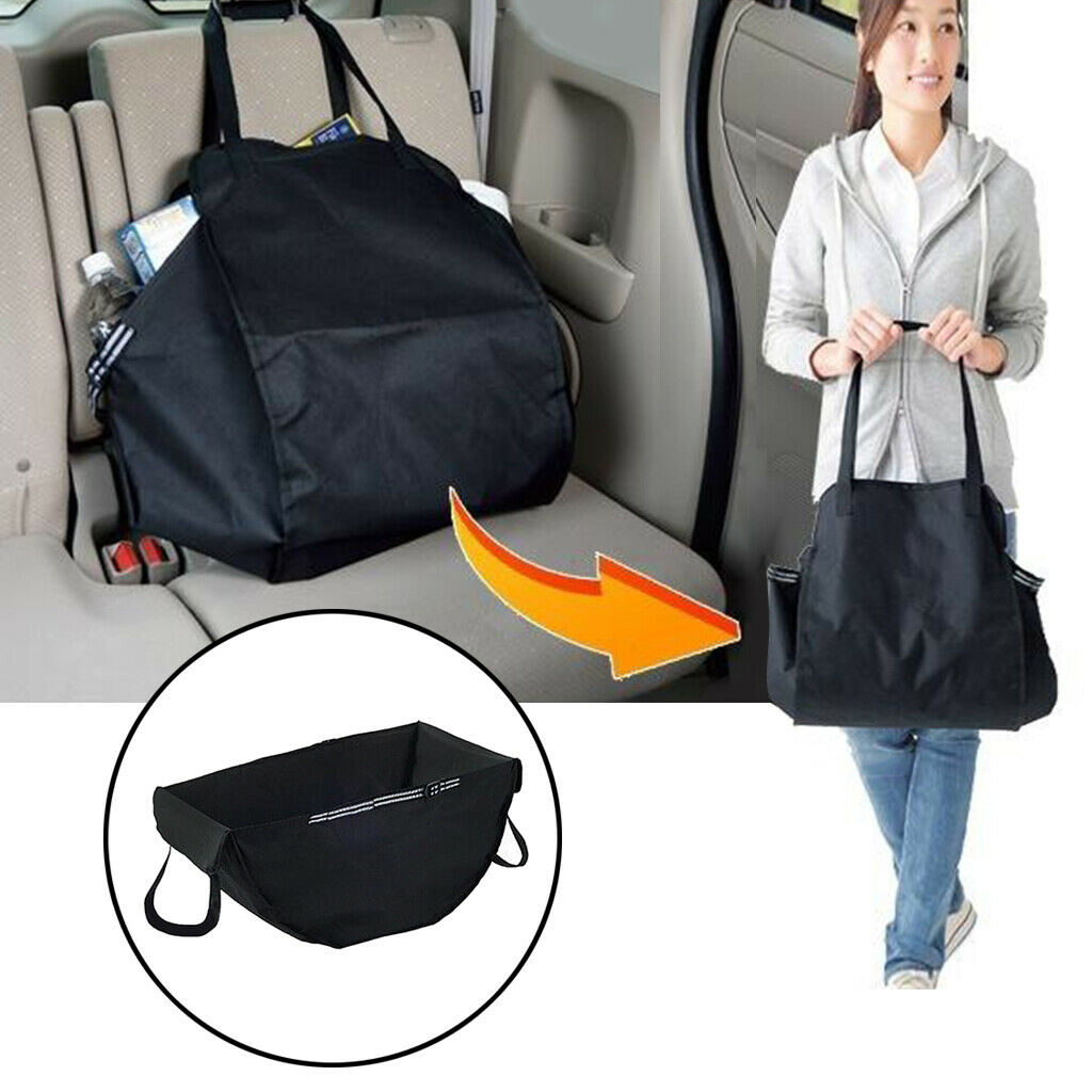 High Capacity Black Car Rear Storage Bag Durable Eco-friendly Washable