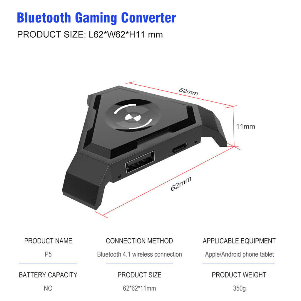 Wired Gaming 35 Keys Keyboard & Mouse Keypad with USB Adapter Converter