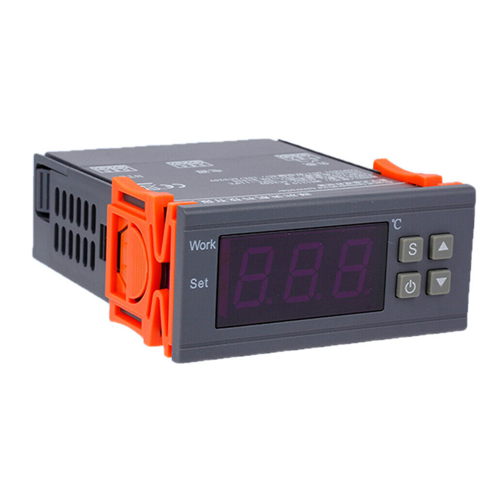 Smart Digital Microcomputer LED Thermostat Black Color Display