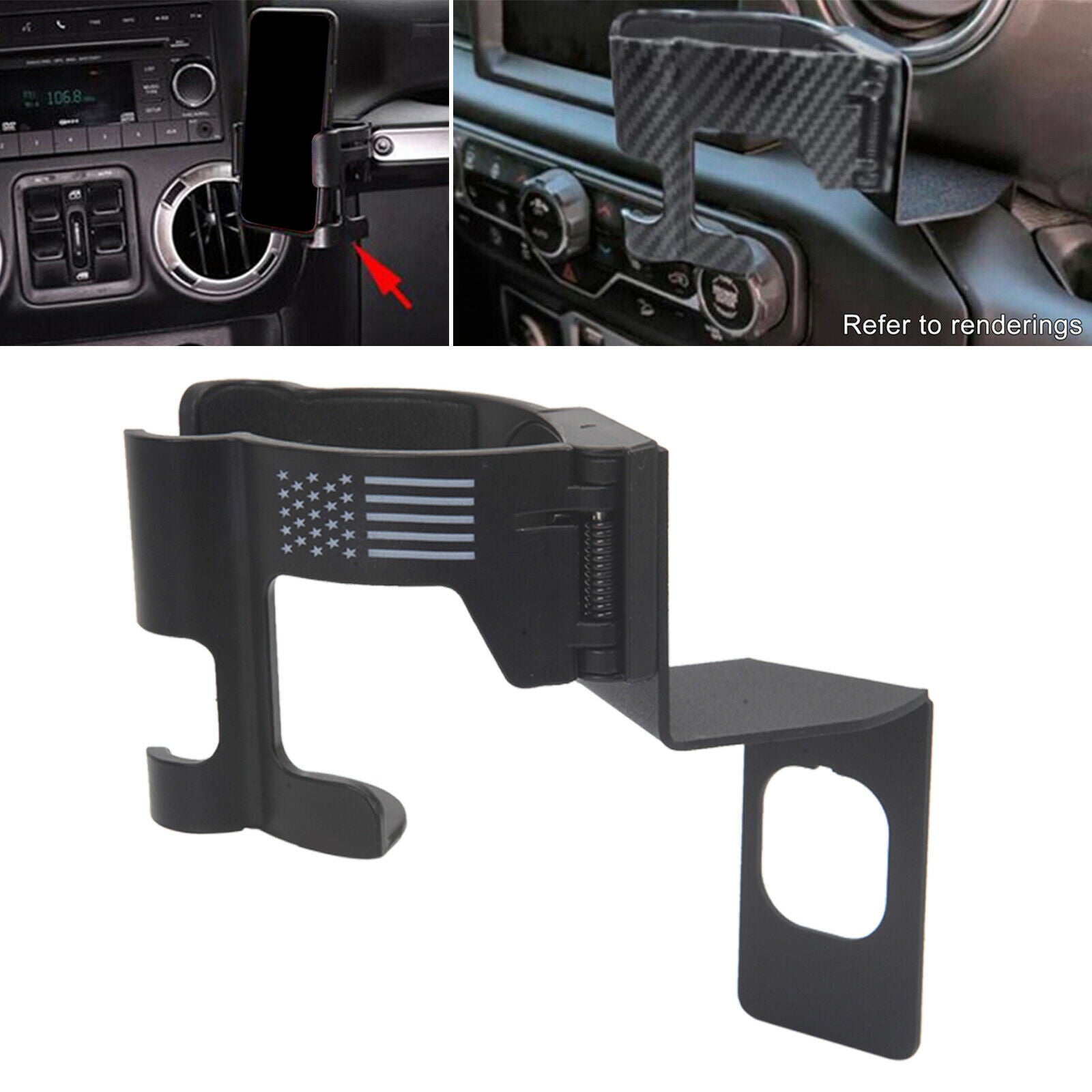 Drink Cup Bracket Phone Holder for Jeep Wrangler JK for  Wrangler JL JT