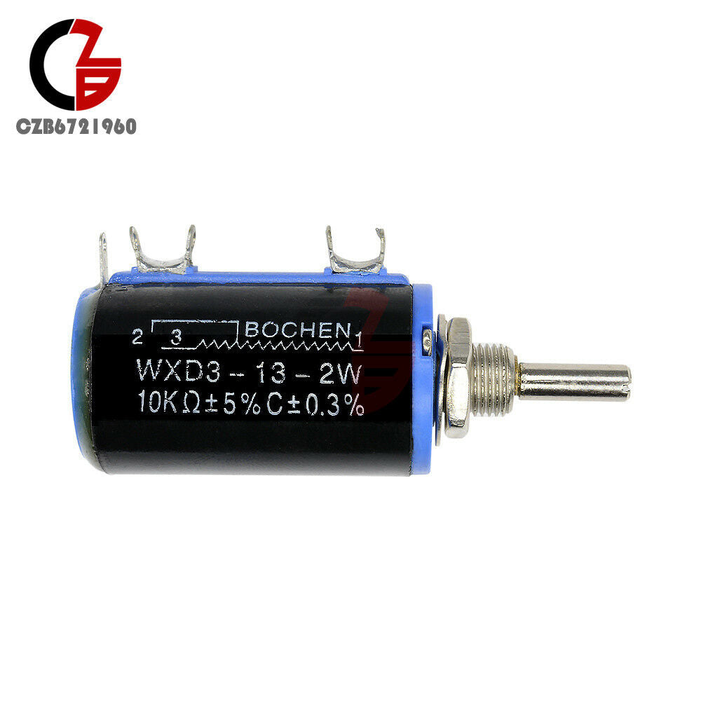 Black Precision WXD3-13-2W Multi-Turn Wirewound Linear Potentiometers 10K OHM