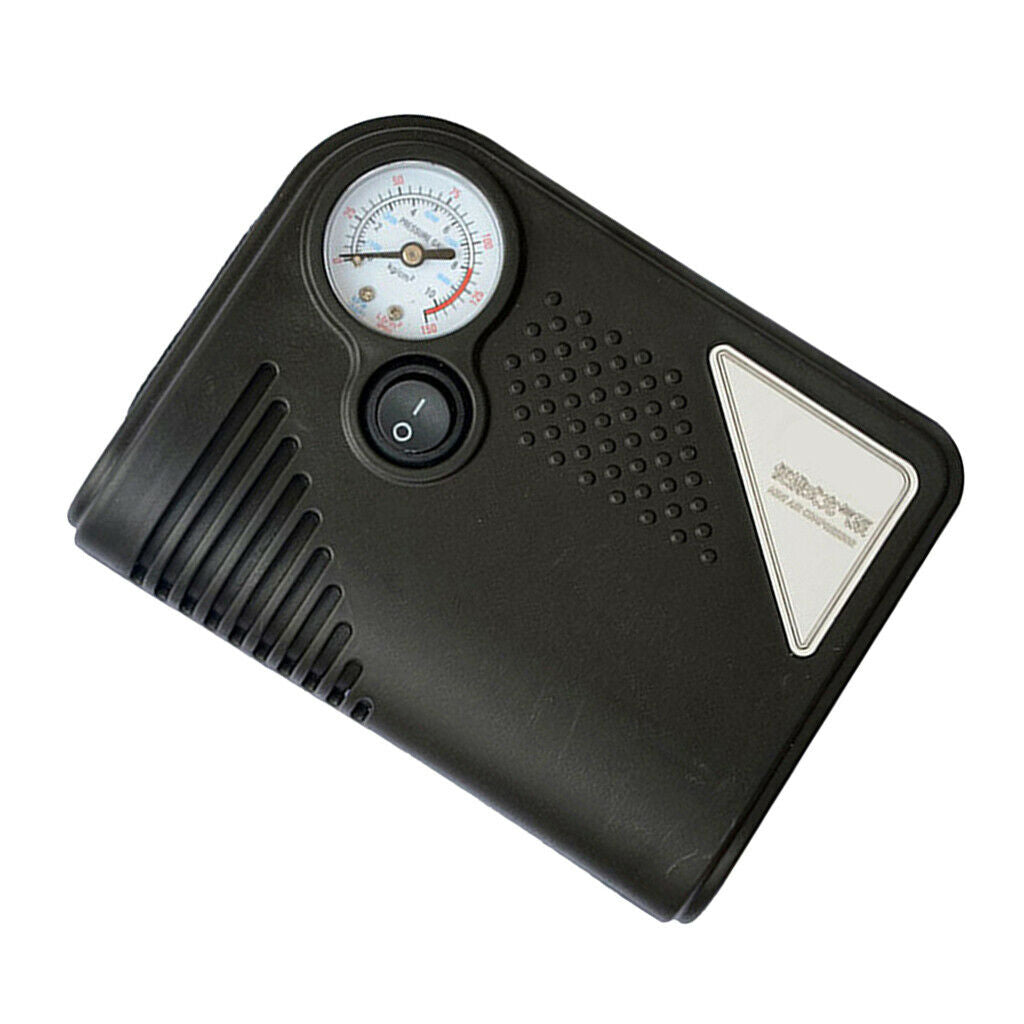 Electric Air Compressor Tire Inflator Black ABS