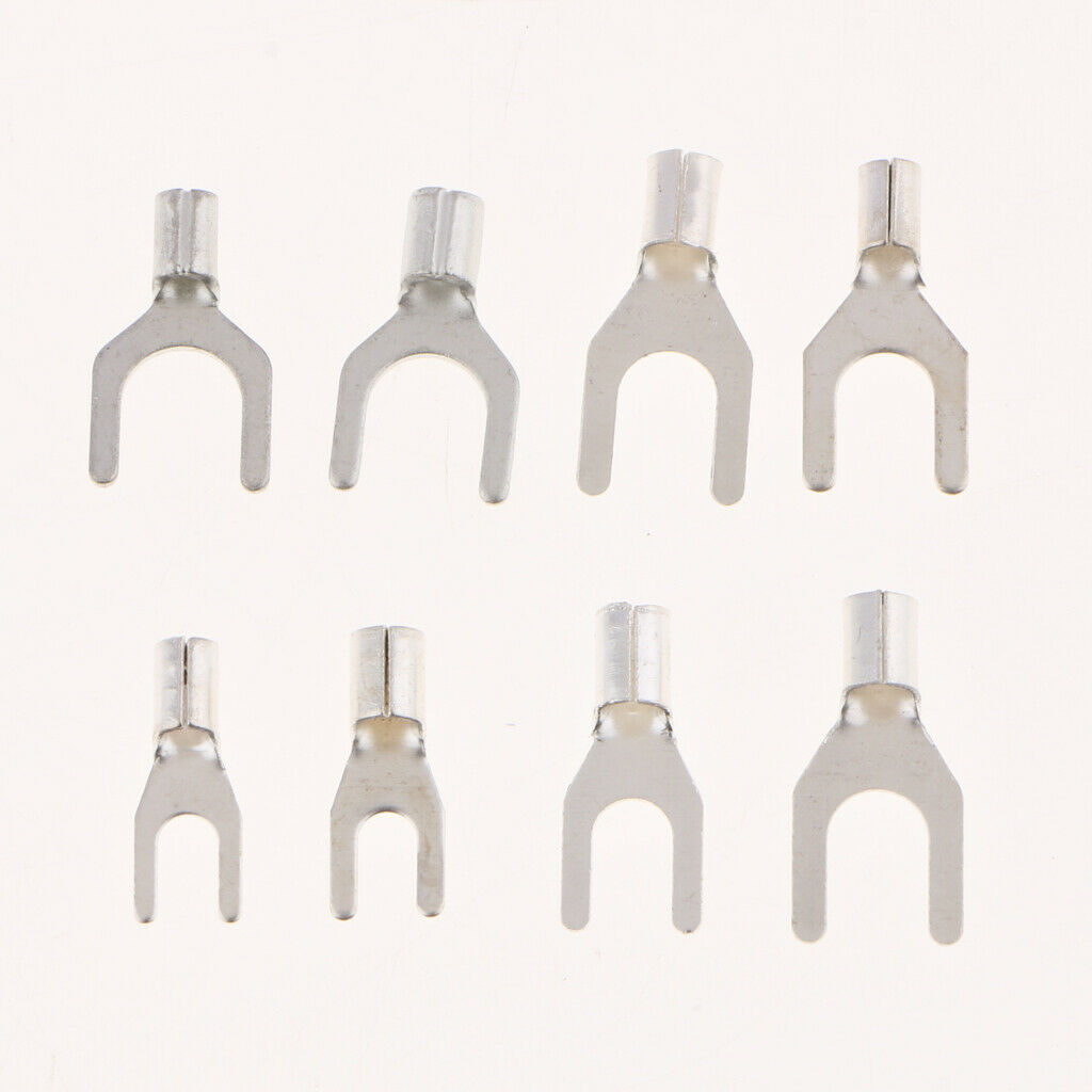240PCS Non-Insulated Ring U-type Female Terminals Cable Wire Connector Kit