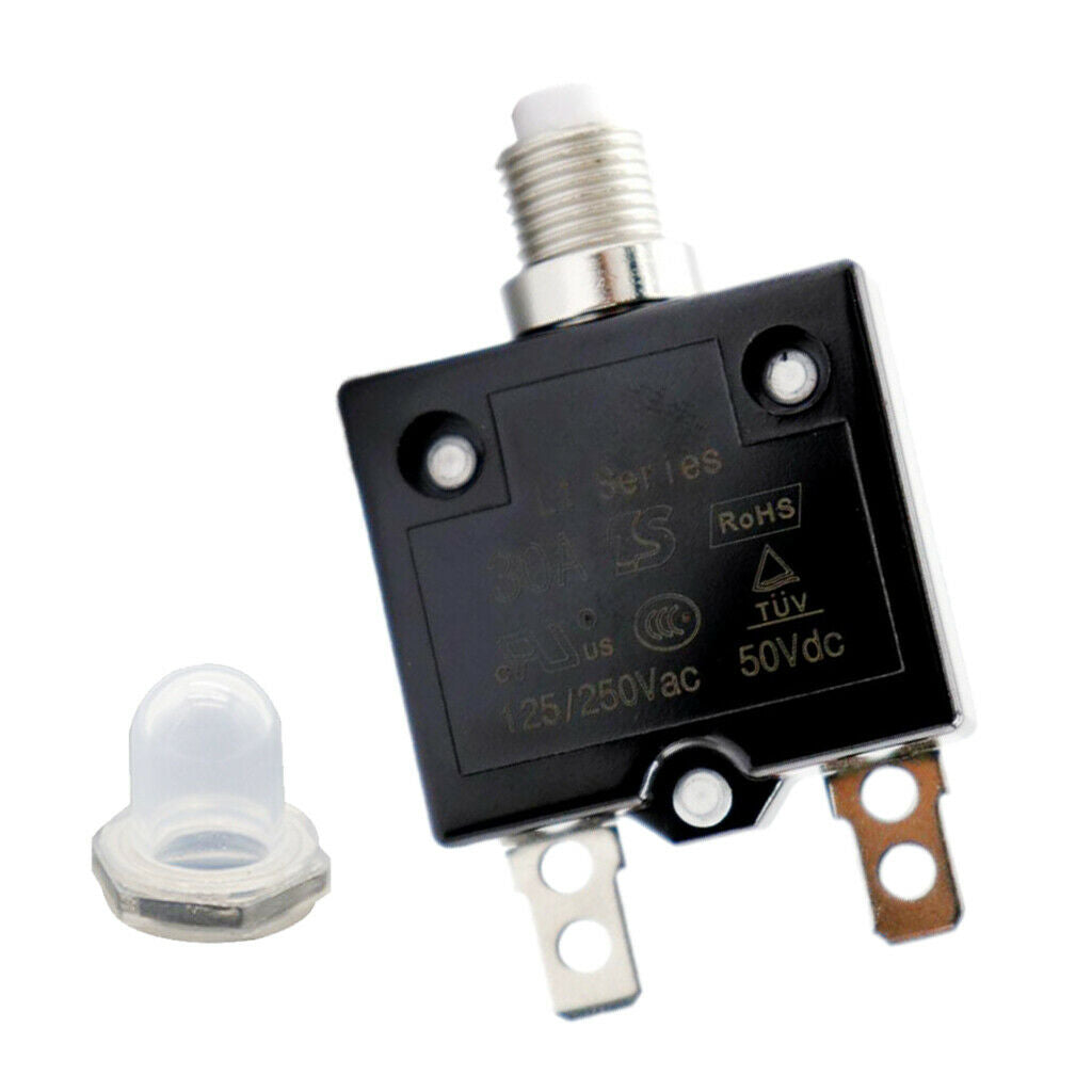 30Amp 125/250V AC Circuit Breaker Resettable Overload Protector Switch Fuse