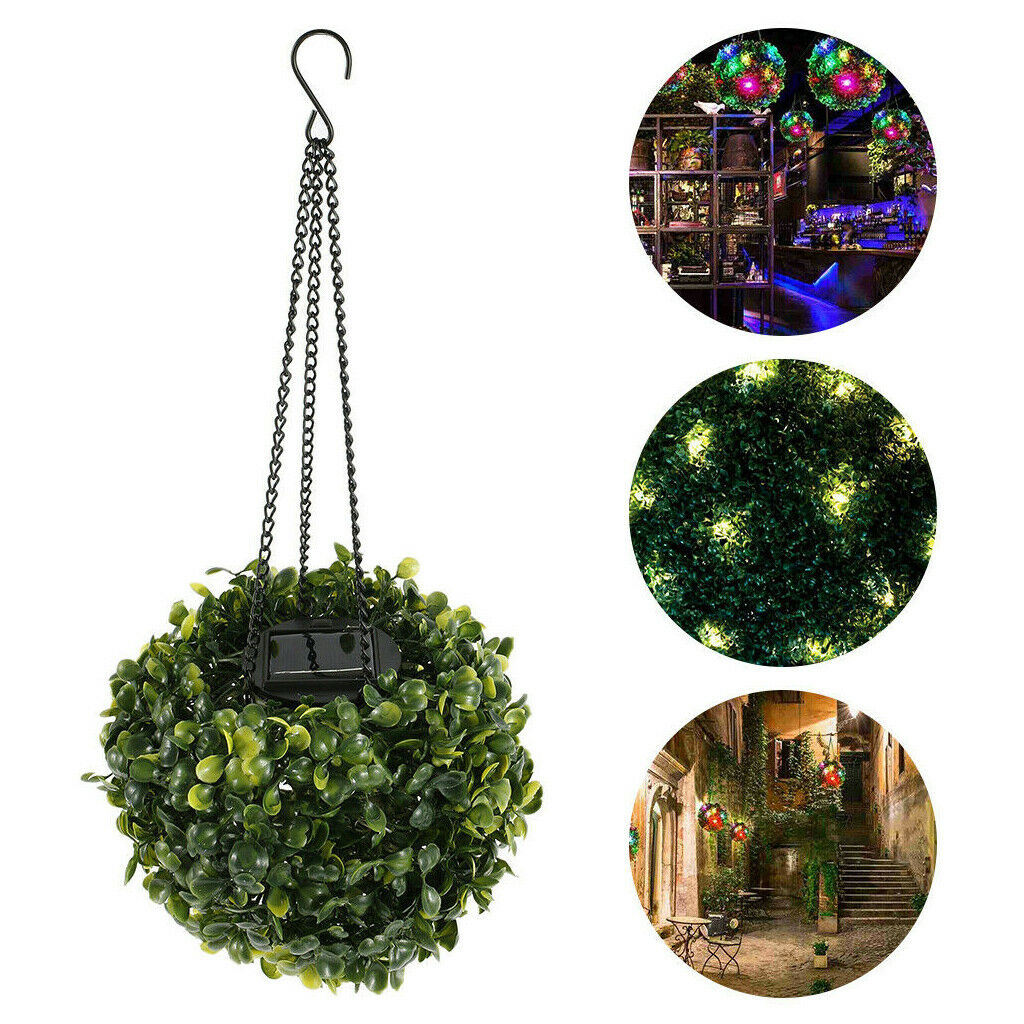 Solar Powered 15 Led Garden Hanging Lantern Outdoor Light Color Changing for