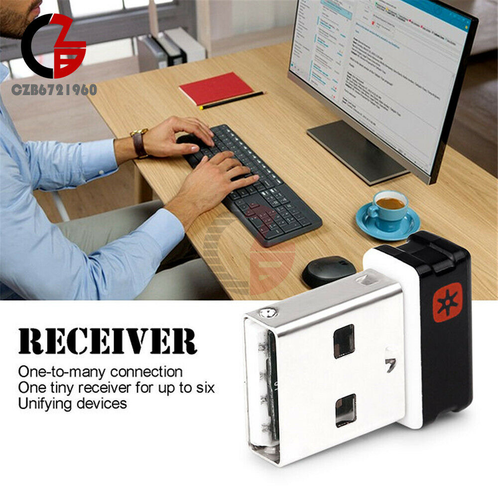 Fit for Unifying Wireless Keyboard Mouse 2.4 GHz  6 Channel Nano Receiver Dongle