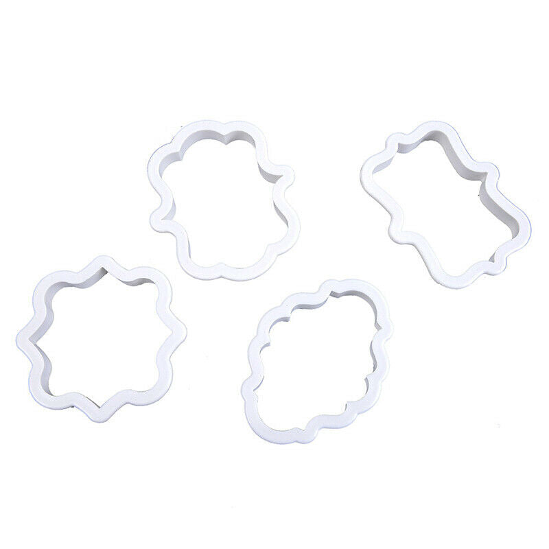 4Pcs Cookie Cutter Set Plastic Biscuit Mould Fondant Cake Tools Fondant M.l8