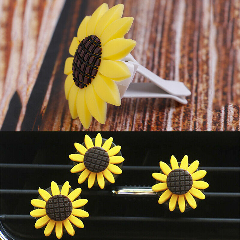 Car Air Freshener Perfume Sunflower Vent Clip Fragrance Scent Diffuser De.l8
