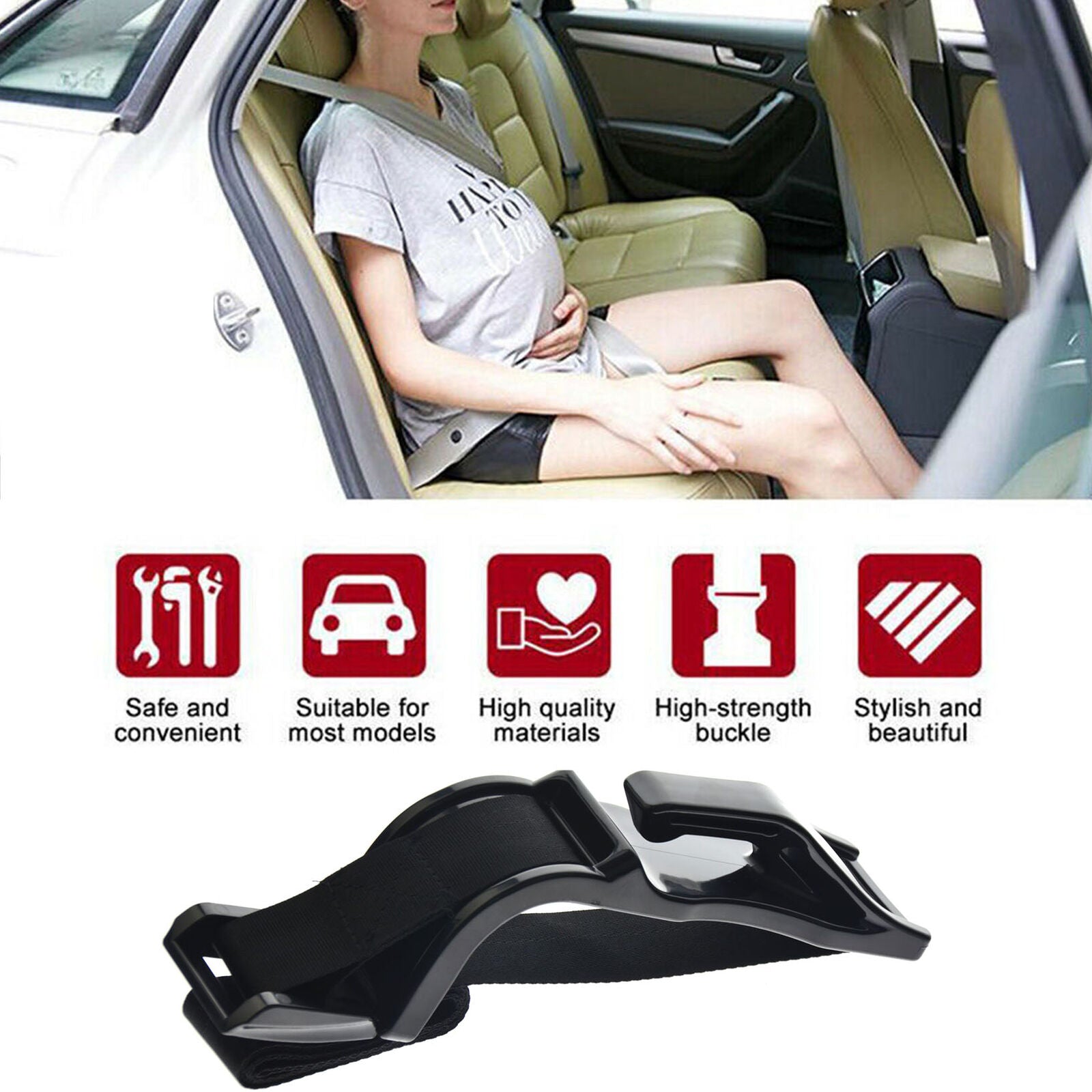 Bump Belt Maternity Pregnancy Car Seat Belt Adjustable Comfort Safety Pregnant