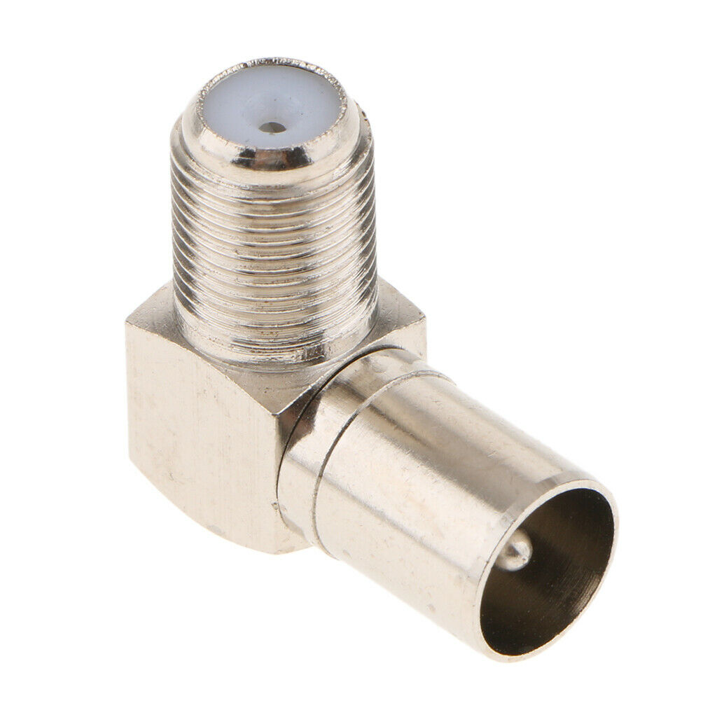5 Packs F Female   to RF Male Right Angled RF Coaxial Adapter Connectors