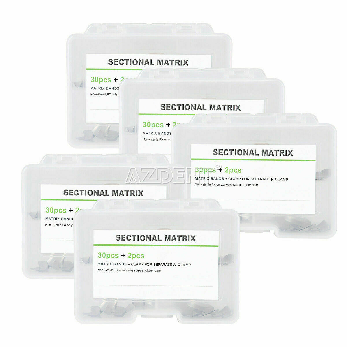 5 X Dental Sectional Matrix System Contoured Matrices Refill Matrix Bands Metal