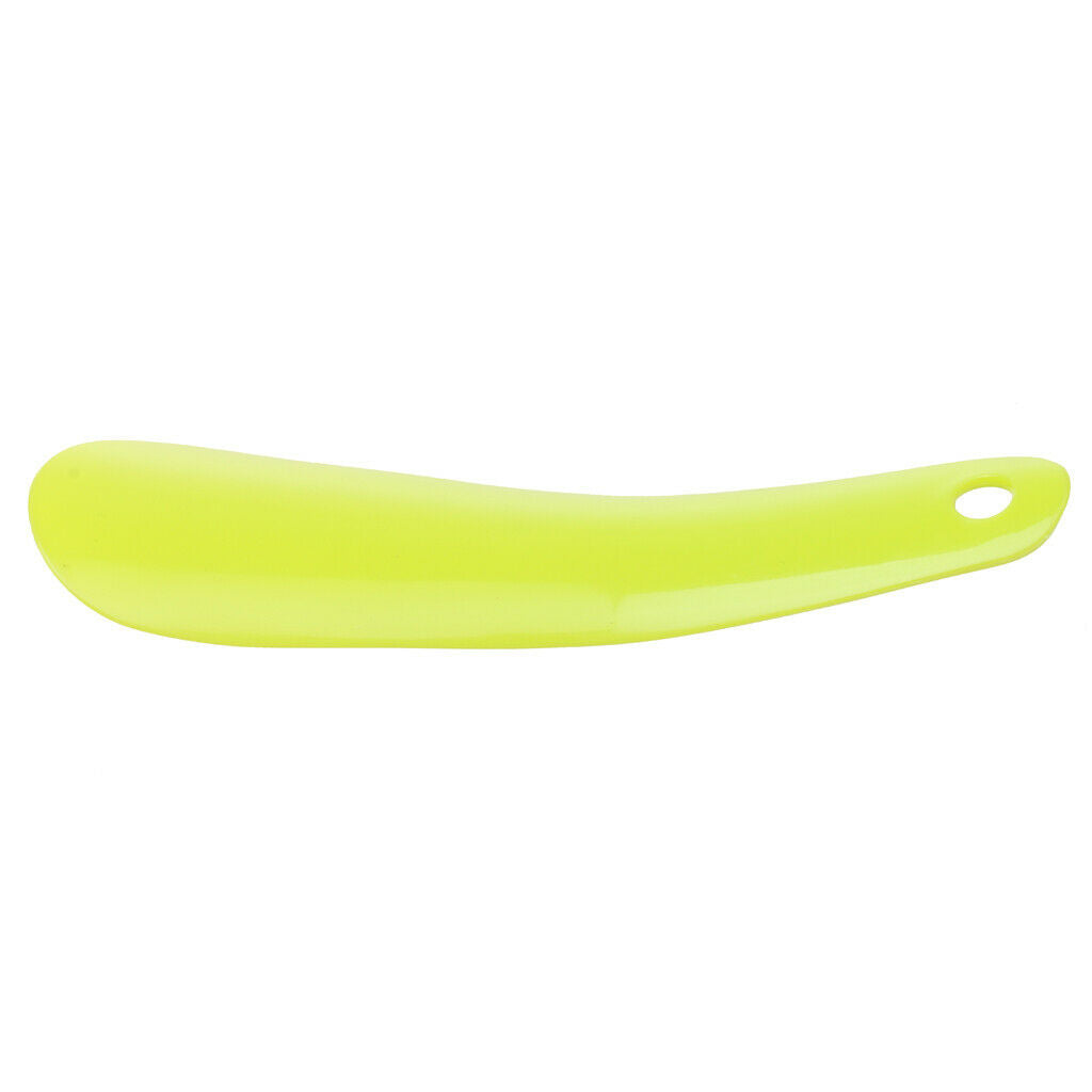 Portable Handle Plastic Horn Lifter Flexible Stable Shoehorn Yellow