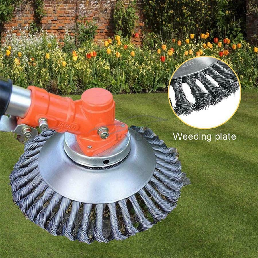 1 Piece Steel Wire Wheel Brush Grass Head Weed Tool For Cleaning Garden Lawn
