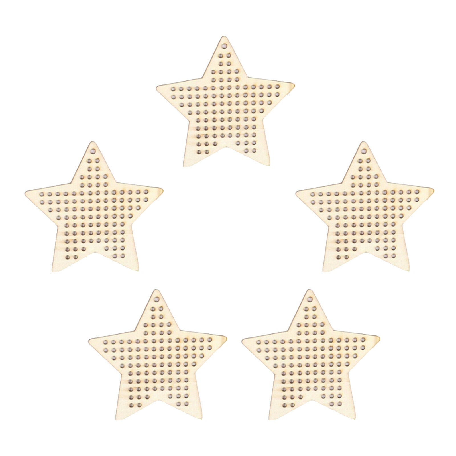 5x Multi-holes Cross Stitch Pendant Blank for Crafts DIY Counted Embroidery