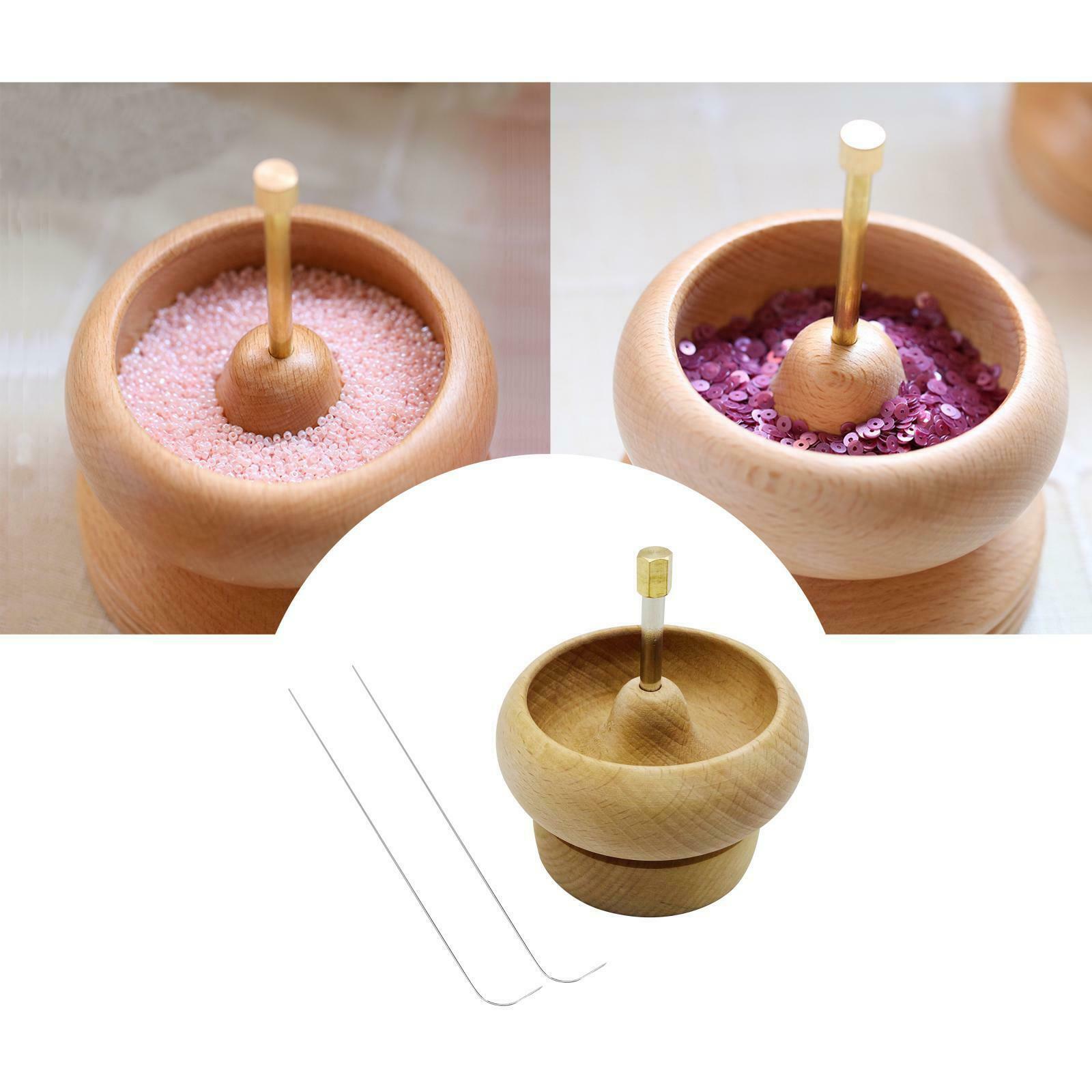 Wooden Bead Spinner Gem Bead Loader Quickly Sewing DIY Spinning Jewelry Tool
