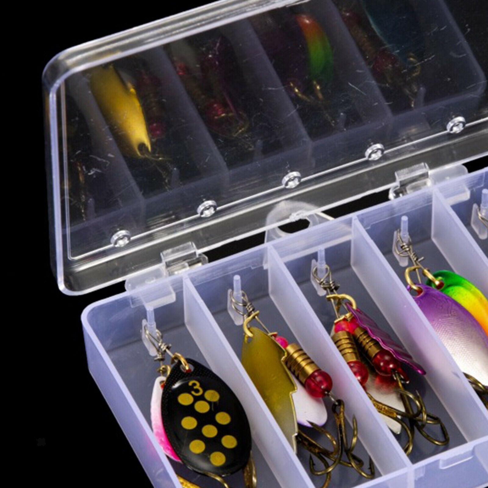 1 Box Saltwater Sea Fishing Spoon Lures Spinner Tackle Bait Hook Wobbler