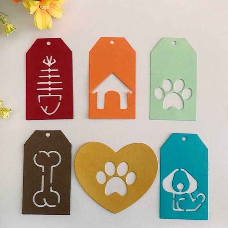 Animal Tags Metal Cutting Dies Stencil Scrapbooking DIY Album Stamp Paper Card