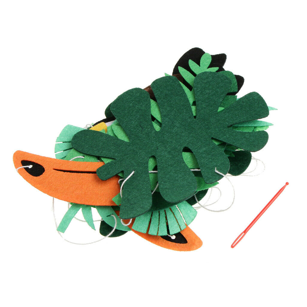Hawaiian Banner Toucan Leaves Flower Luau Party Decor Photo Prop