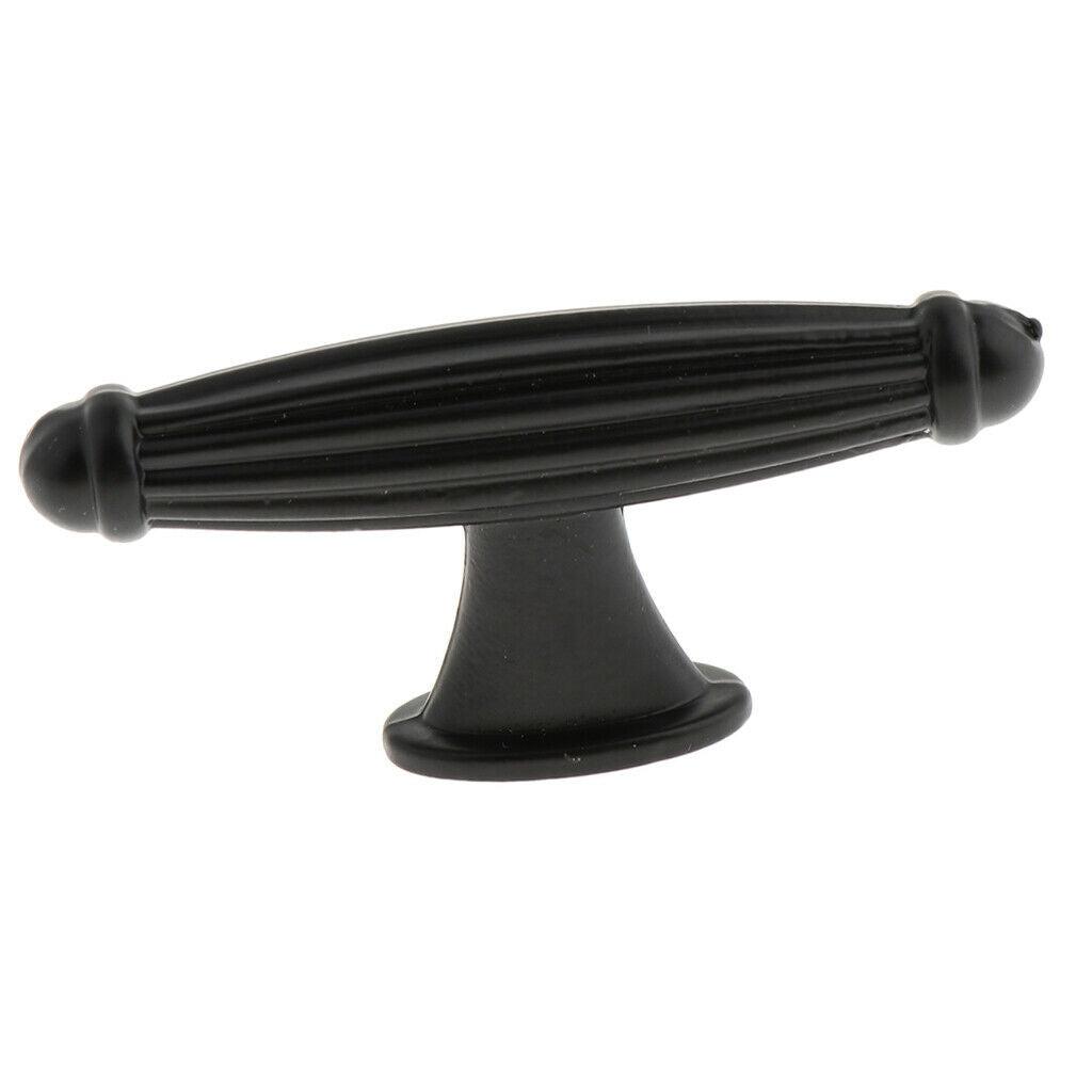 1 Piece Rectangle Black European Aluminum Alloy Matte Cabinet Door Handle