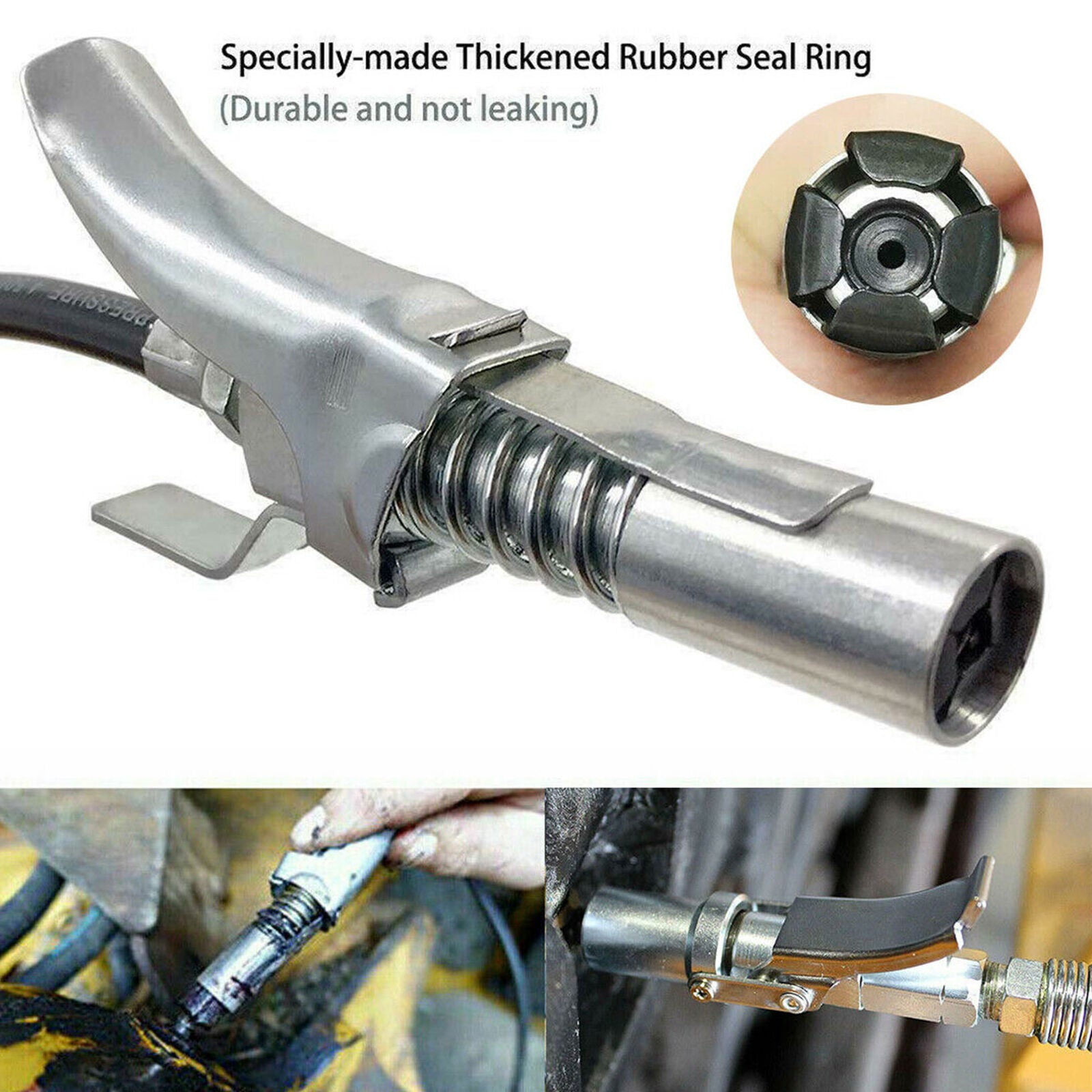 Grease Gun G Coupler Quick Release Lock On Coupling End 1/8"BSP Workshop Farm