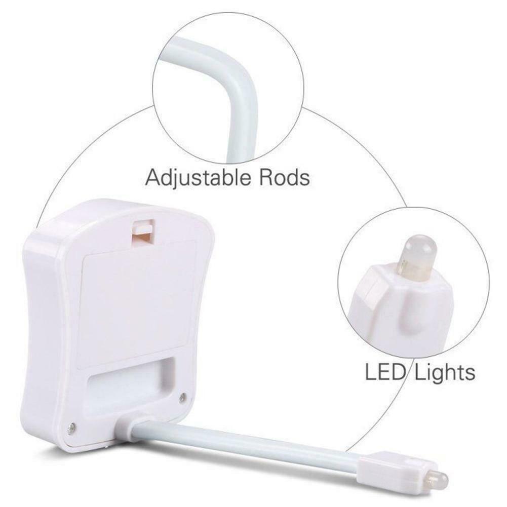 Toilet Night Light 8 Color LED Motion Activated Sensor Bathroom Toliet Bowl Lamp