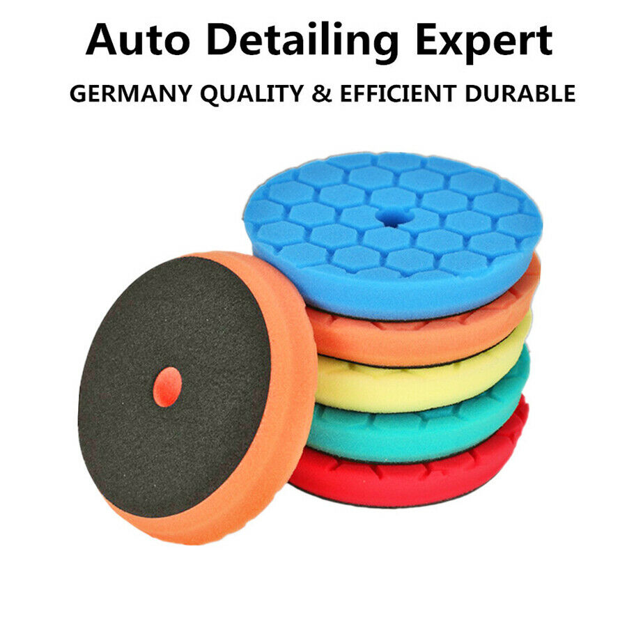 5pcs 6inch Buffing Wax Drill Polishing Pad Foam For Car Polisher Buffer Sealing