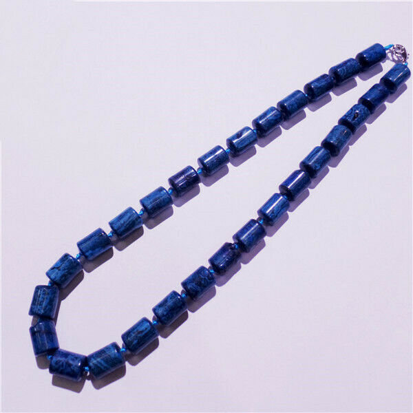 1 Strand 13x10mm Blue Crazy Lace Agate Cylinder Beads Handmade Necklace HH9255