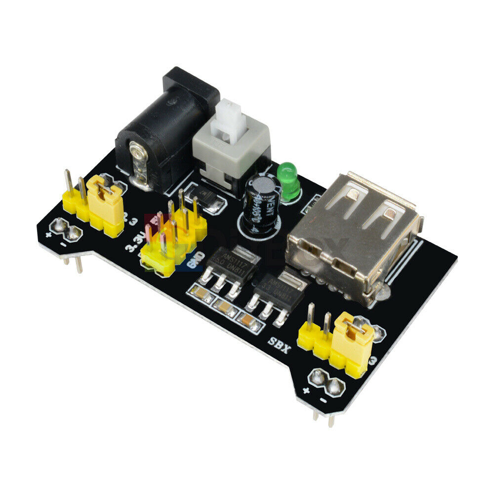 10PCS Solderless MB102 Breadboard Power Supply Module 3.3V 5V For Arduino