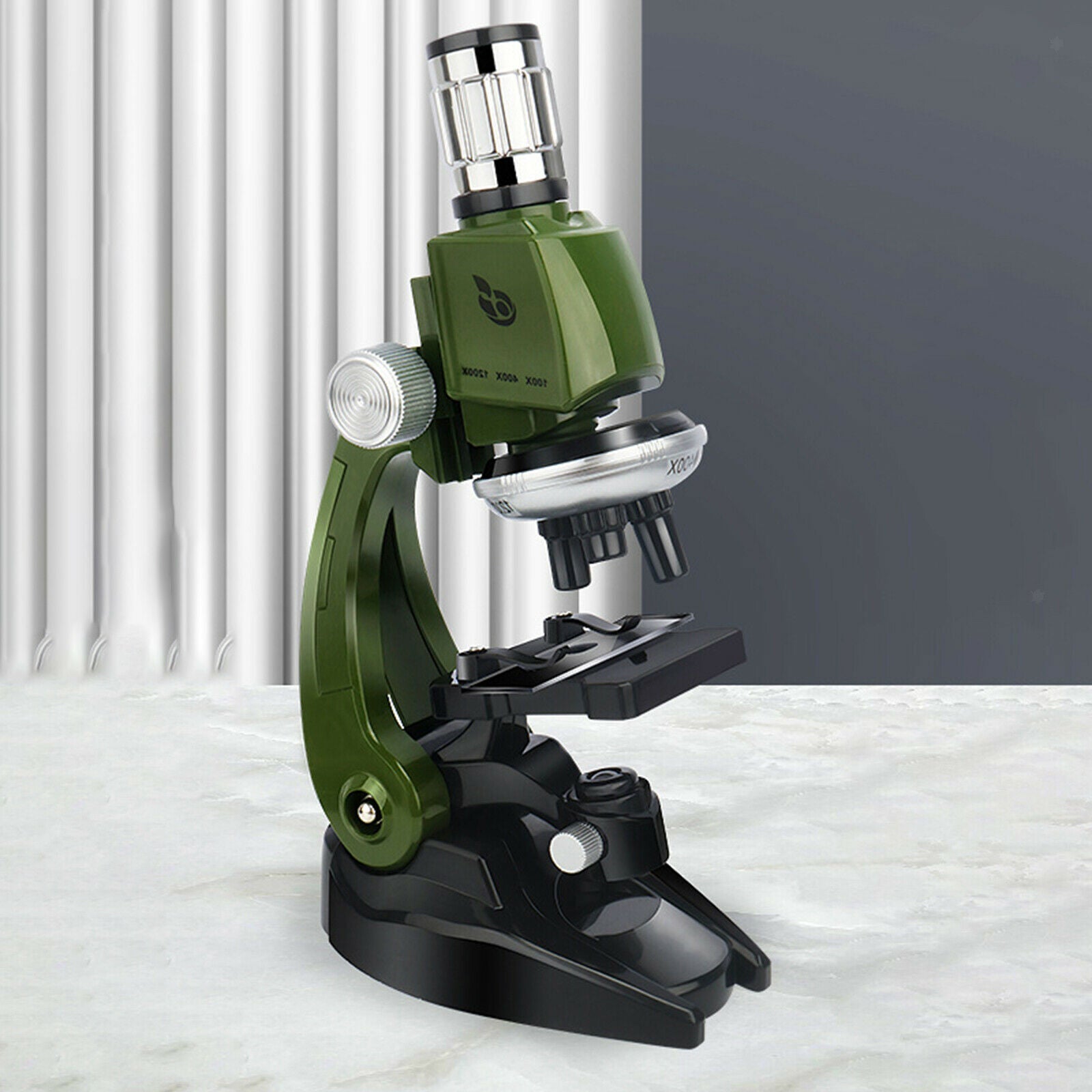 Children Kindergarten Microscope Biological 1200X Magnification for Beginner