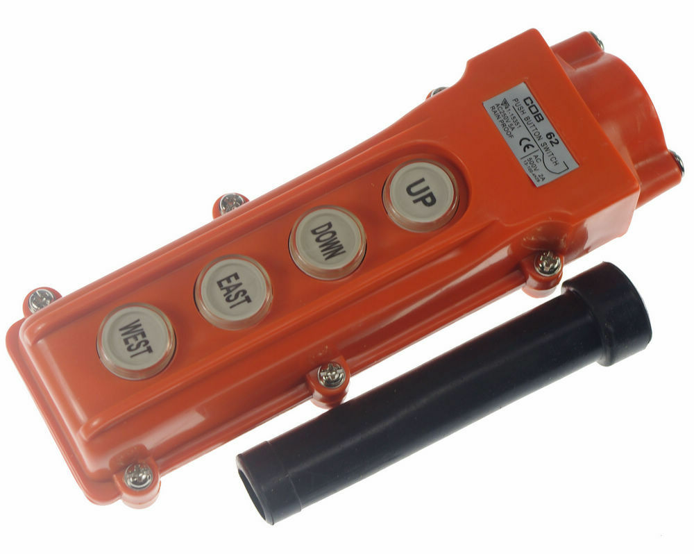 (1)For Hoist & Crane Pendant Control Station Push Button Switch Rainproof COB-62
