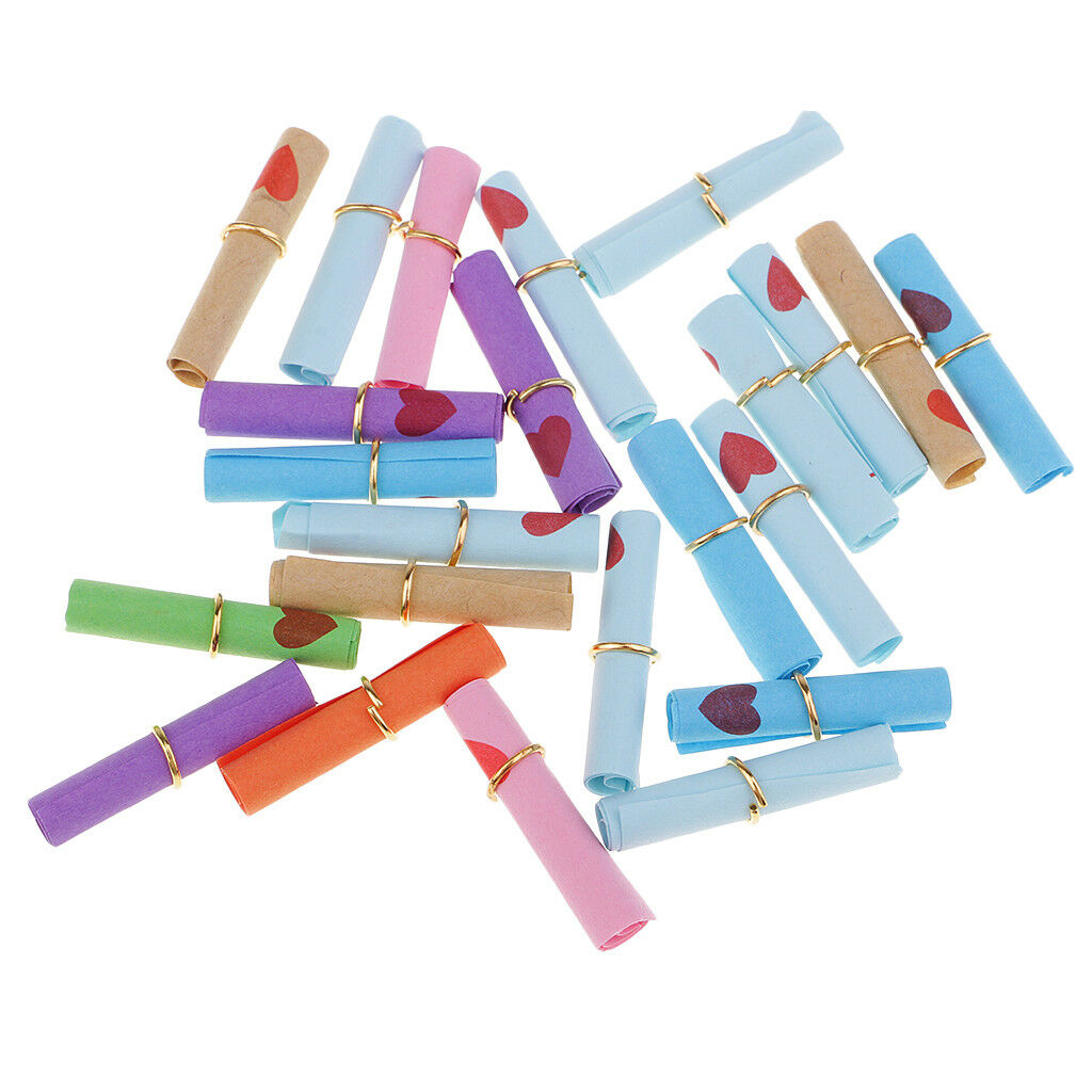 100pcs Wish Paper Scrolls for Wish Bottle Charms Wedding Party Decoration