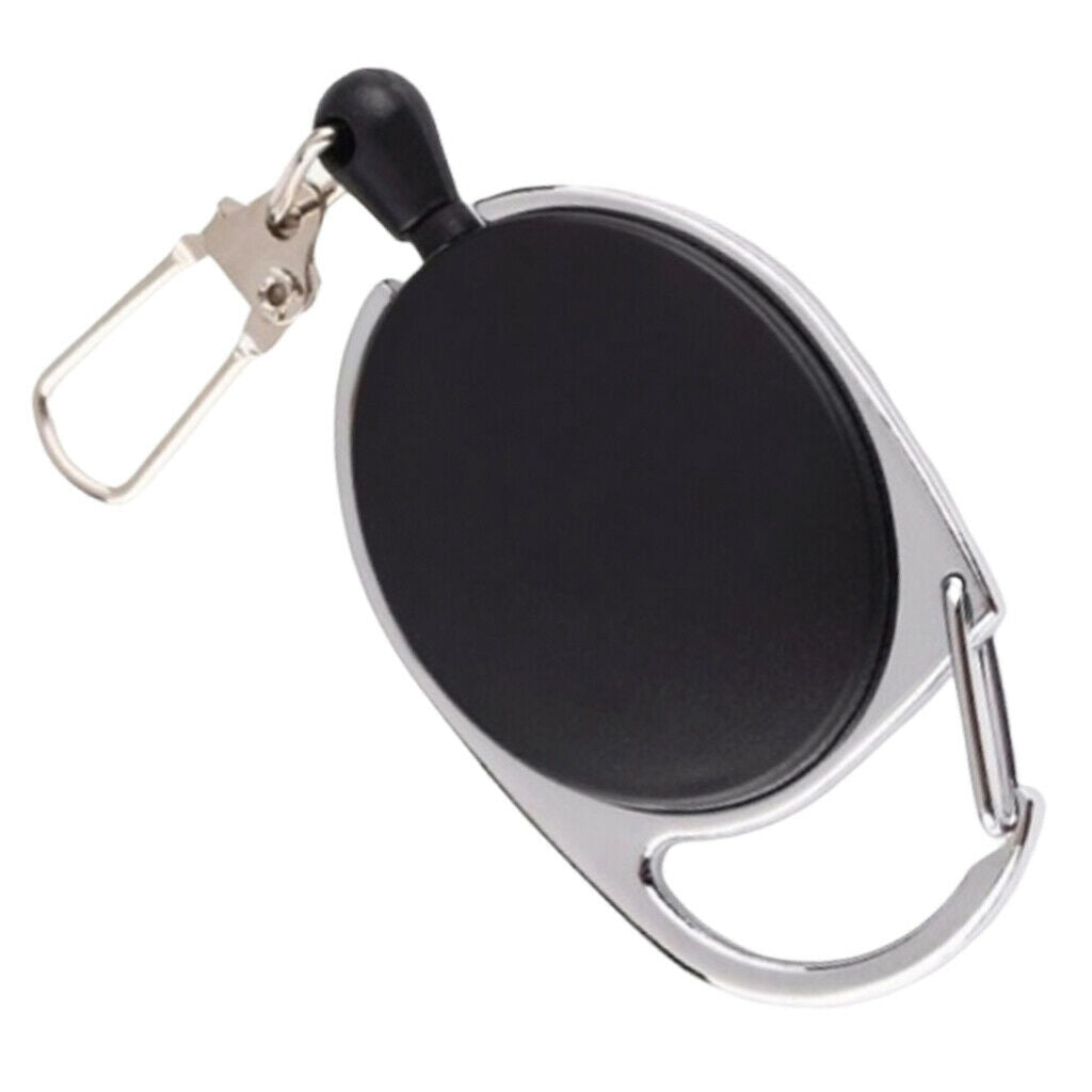 Retractable Key Chain Pull Keyring Heavy Duty Retracting ID Card Holder Cord
