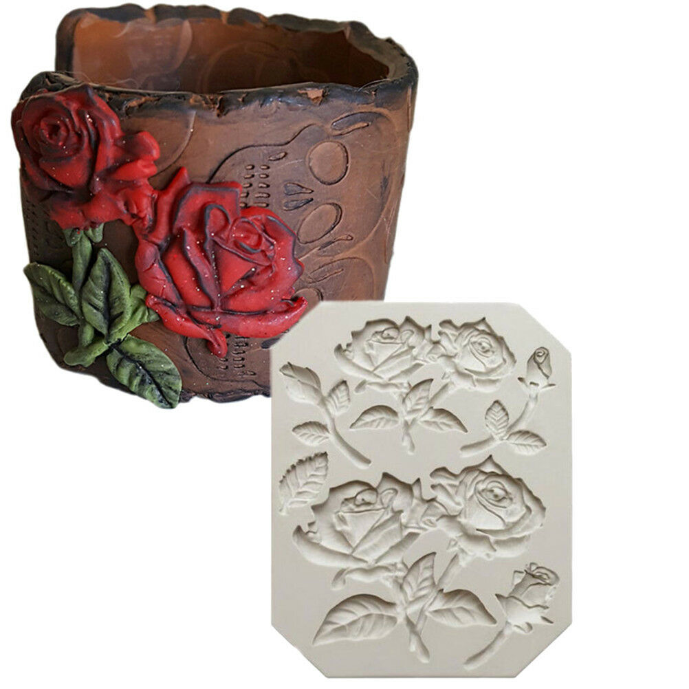 Sugarcraft Rose Slicone Fondant Mold Cake Decor Tools Chocolate Gumpaste .l8
