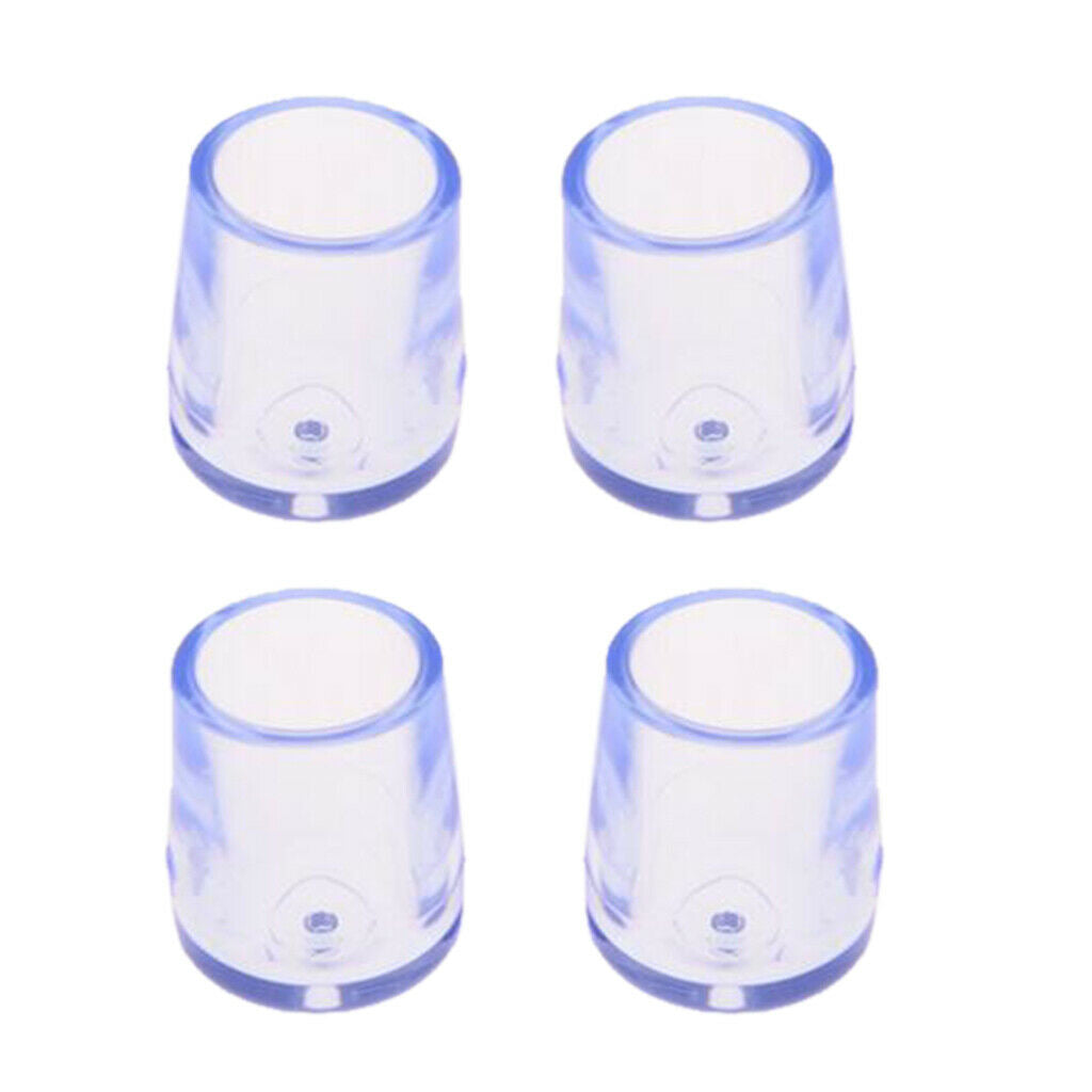 8Pcs Transparent Round Chair Leg Caps Anti Scratch Furniture Felt Pads for Table