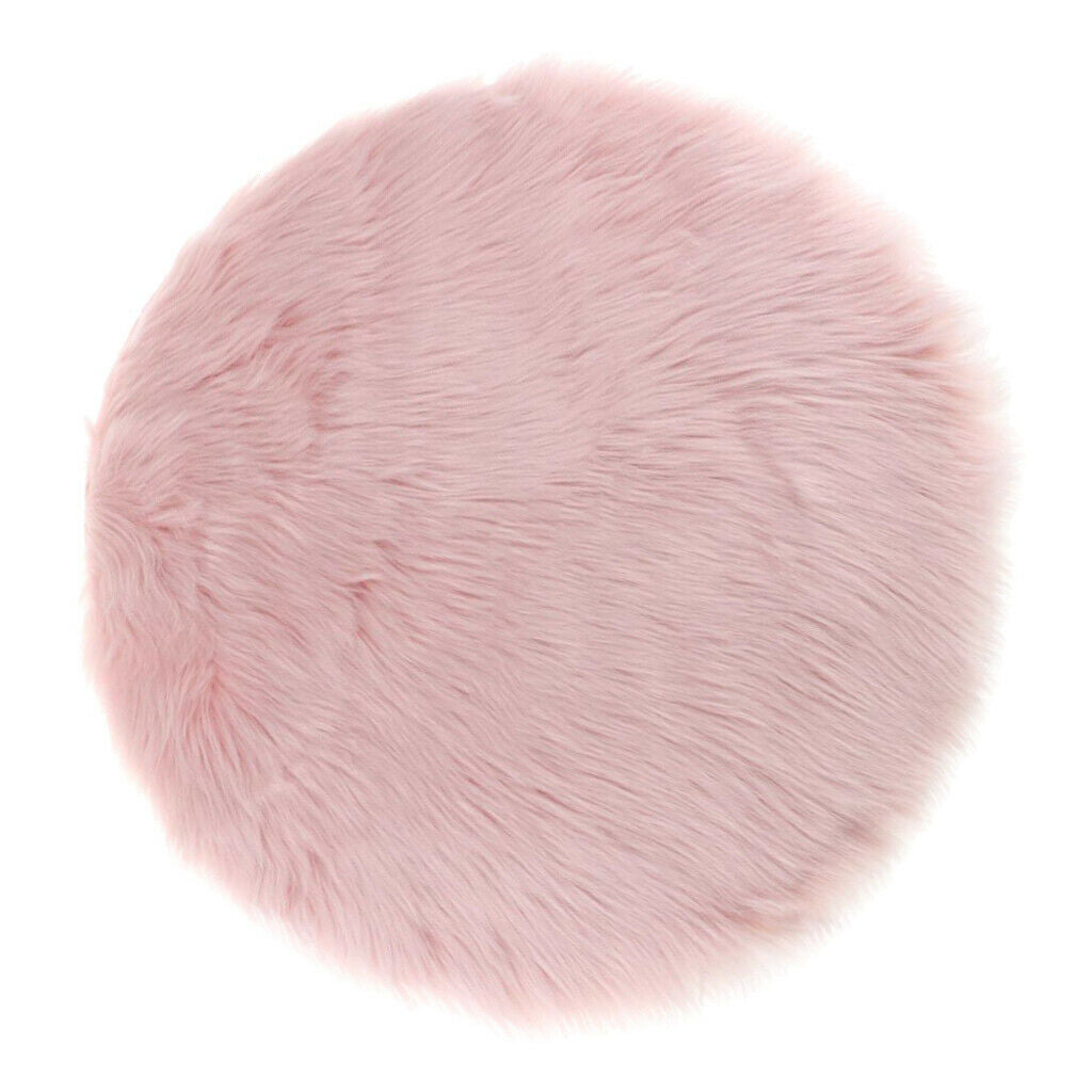 3 Colors Soft Sheepskin Plain Fluffy Skin Faux Rug Washable Mat Small Rugs -