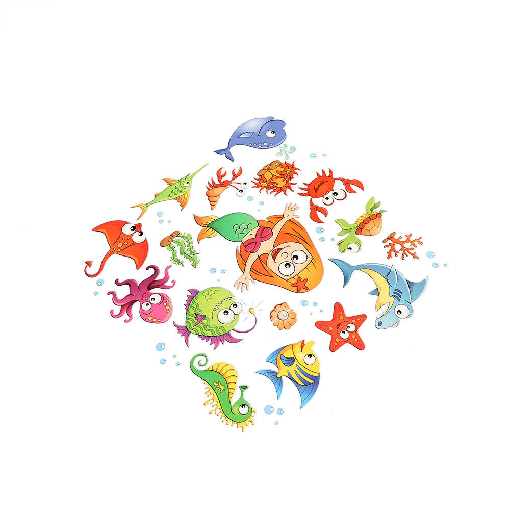 mermaids fish clothes patches heat transfer stickers printings iron on appliq Qx
