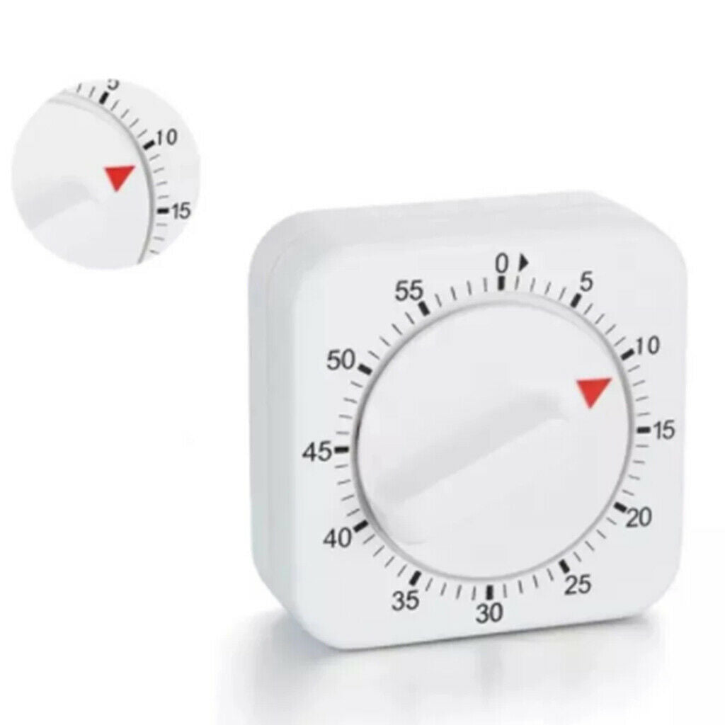 Mechanical Kitchen Timer White Visual Timer Home Steaming Clock