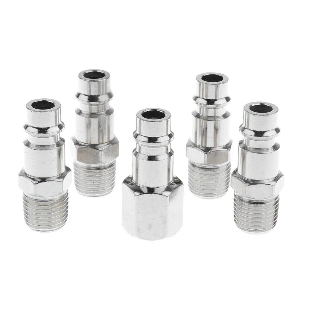 6 Pieces Pneumatic Air Quick Connectors Coupling Adapter Threaded Couplers