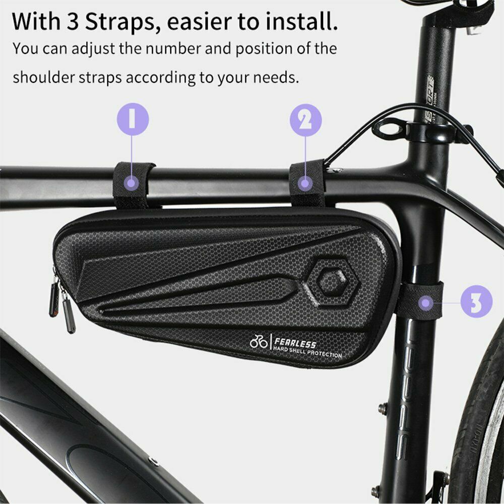 Waterproof Bike Top Tube Bag EVA Hard Shell Frame Bag for Cycling Handlebar Box