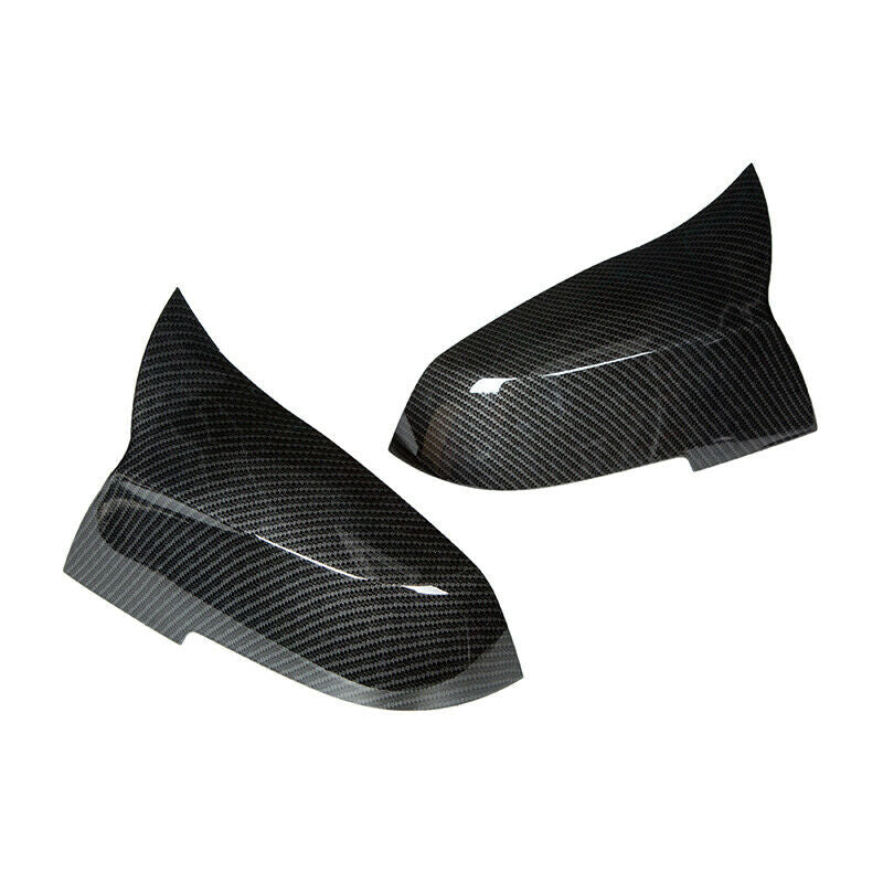 2X Carbon Fiber Rear Mirror Cover Caps LH&RH For BMW F20 F21 F22 F30 F32 F36